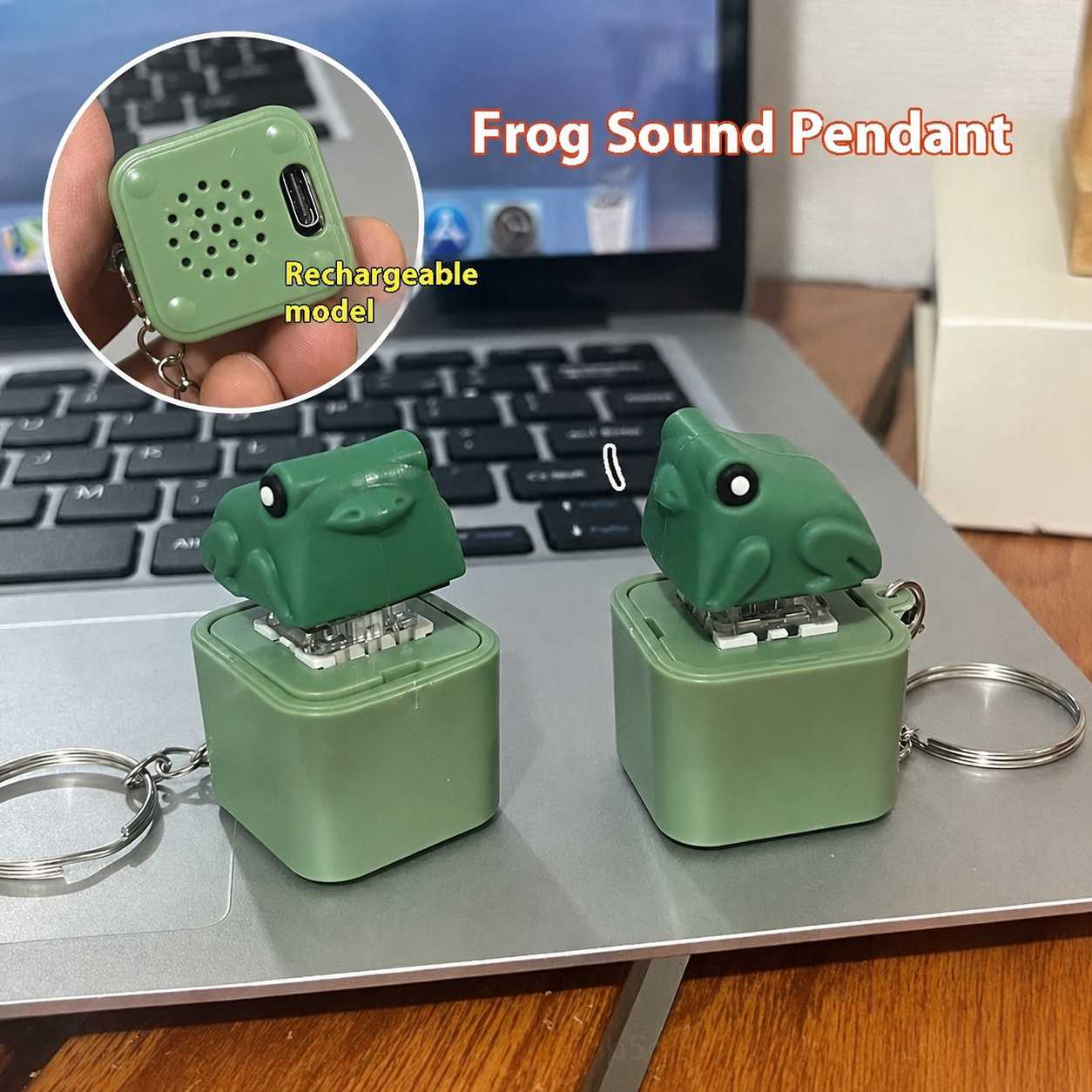 Frog "Ribbit" Clicker Keychain 🐸