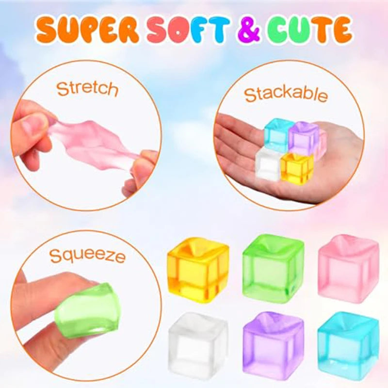 Mini Ice Cube Jelly Squishy Pack 🧊
