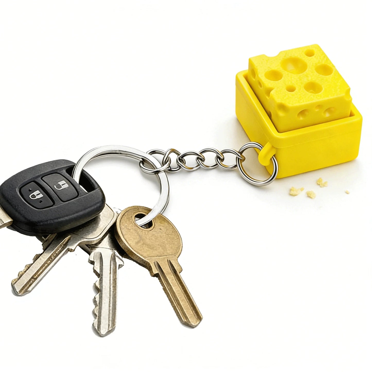 Mini Cheese Clicker KeyChain 🧀 (5-pack)