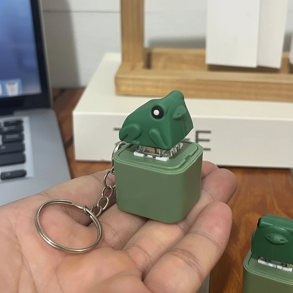 Frog "Ribbit" Clicker Keychain 🐸