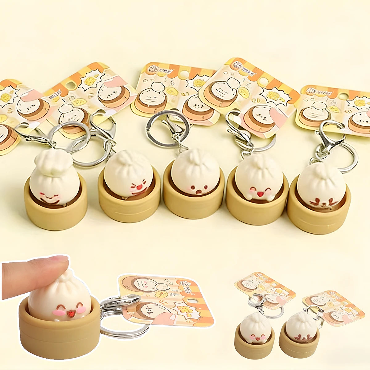 Dumpling Clicker Keychain 🥟