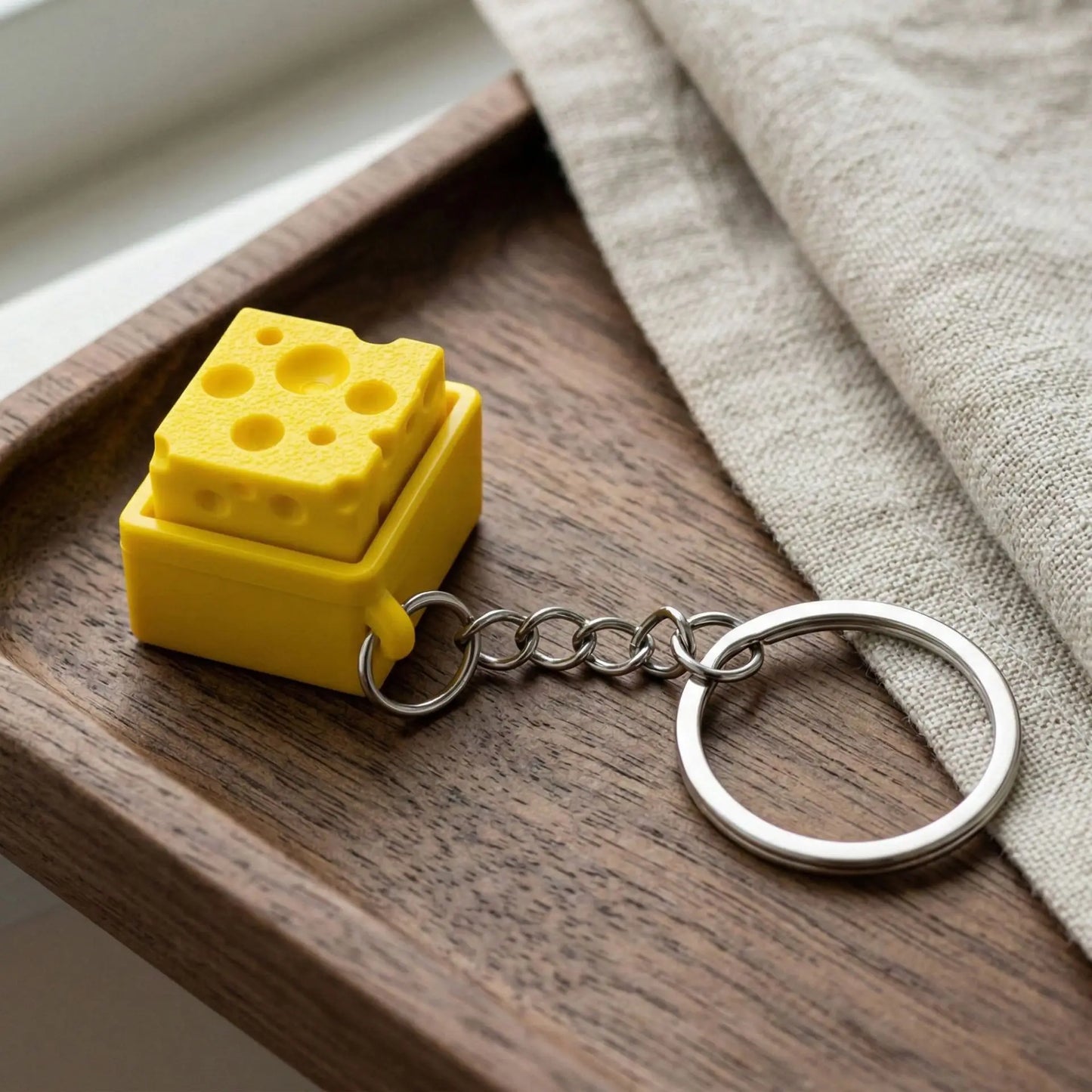 Mini Cheese Clicker KeyChain 🧀 (5-pack)